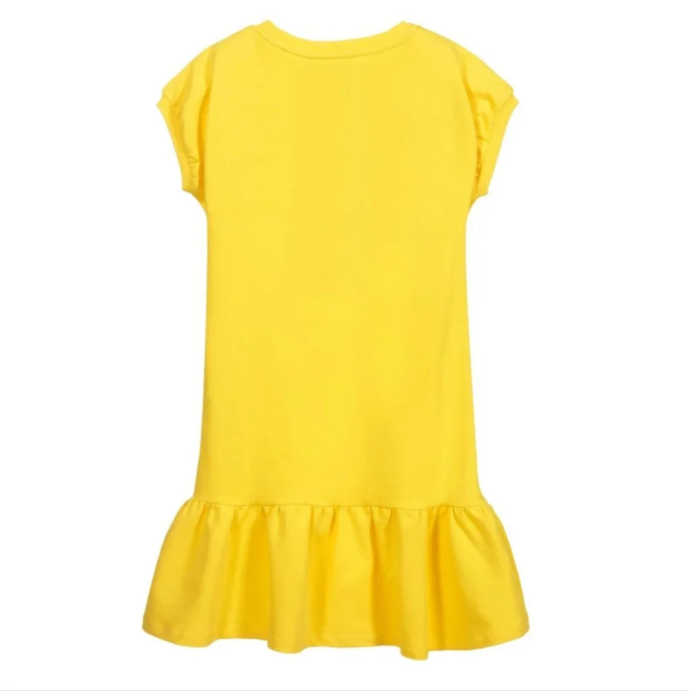 Moschino Kids Yellow Teddy Graphic Dress - Picture 8 of 9